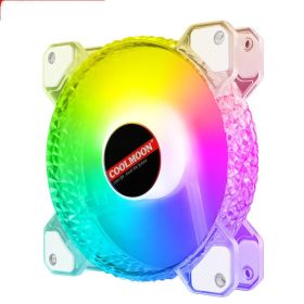 Cool Diamond Rgb Fan 12Cm Silent Diamond Aperture Computer Magic Argb Motherboard Synchronous Chassis Fan