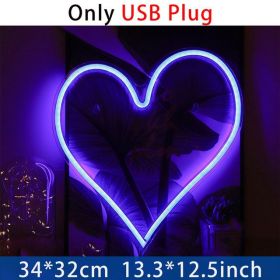 Love Heart Neon Acrylic Transparent Back Molding Light Atmosphere Light Decoration