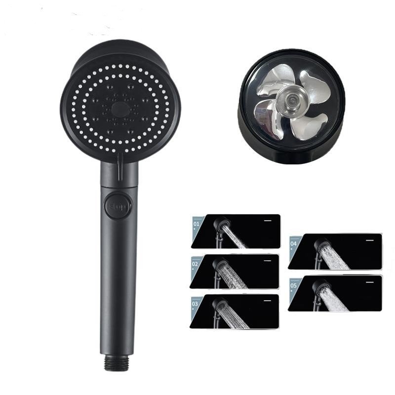 Five-color Wind Turbine Shower Head 56 Speed Water Silicone Shower Head Five-color Wind Turbine Shower Head 56 Speed Water Silicone Shower Head