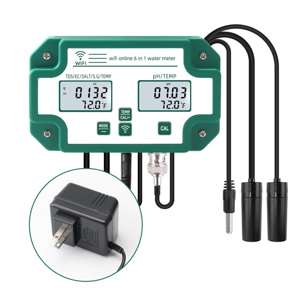 Multi-function With WiFi Online Detection Digital Display PH TDS Temperature EC Acid-base Salinity Meter Test Instrument Multi-function With WiFi Online Detection Digital Display PH TDS Temperature EC Acid-base Salinity Meter Test Instrument