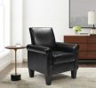 Accent Chairs; Comfy Sofa Chair; Armchair for Reading; Living Room; Bedroom; Office; Waiting Room; PU leather; Black