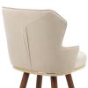 COOLMORE Swivel Bar Stools with Backrest Footrest ; with a fixed height of 360 degrees