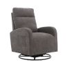 JiaDa Upholstered Recliner and Swivel Glider.Rocking Chair for Nursery in Misty Grey.Modern Style One Left Bag