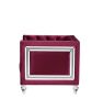 Heibero Chair; Burgundy Velvet 56897