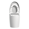 Smart Toilet U-Shaped LED Light Automatic Flush with Remote Control/Foot Sensor/Night Light