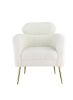 Connock Accent Chair; White Faux Sherpa AC00124