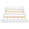 Twin or Double Twin Daybed with Trundle; White