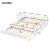 Twin or Double Twin Daybed with Trundle; White