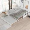 Twin or Double Twin Daybed with Trundle; White