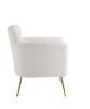 Connock Accent Chair; White Faux Sherpa AC00124