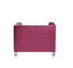 Heibero Chair; Burgundy Velvet 56897