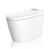 Smart Toilet U-Shaped LED Light Automatic Flush with Remote Control/Foot Sensor/Night Light