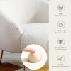 Orisfur. Modern Comfy Leisure Accent Chair; Teddy Short Plush Particle Velvet Armchair with Ottoman for Living Room