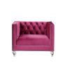 Heibero Chair; Burgundy Velvet 56897