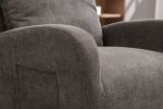 JiaDa Upholstered Recliner and Swivel Glider.Rocking Chair for Nursery in Misty Grey.Modern Style One Left Bag