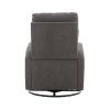 JiaDa Upholstered Recliner and Swivel Glider.Rocking Chair for Nursery in Misty Grey.Modern Style One Left Bag