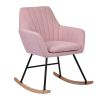 Upholstered Fabric ROCKING CHAIR - PINK