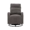 JiaDa Upholstered Recliner and Swivel Glider.Rocking Chair for Nursery in Misty Grey.Modern Style One Left Bag