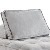 Upholstered Seating Armless Accent Chair Leisure Sofa Lounge Chair Lazy Sofa Barrel Chair for Living Room Corner Bedroom Office; Linen; Gray