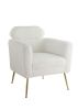 Connock Accent Chair; White Faux Sherpa AC00124