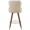 COOLMORE Swivel Bar Stools with Backrest Footrest ; with a fixed height of 360 degrees