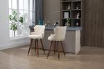 COOLMORE Swivel Bar Stools with Backrest Footrest ; with a fixed height of 360 degrees