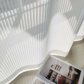 Vertical Blinds Vertical Dream White Curtain (Option: White-130cmx230cm punching)
