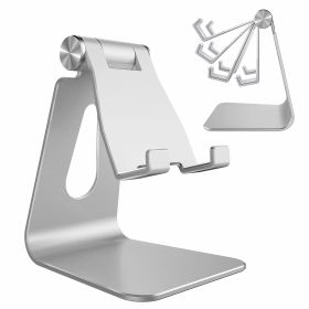 Aluminum Alloy Mobile Phone Bracket Foldable Desktop Tablet Multifunctional Mini Foldable Lazy Bracket (Color: Sliver)