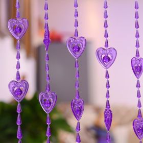 Household Plastic Crystal Acrylic Door Chain Decoration (Option: All Purple-100x90)