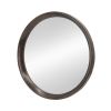 D20x1.5"Transitional Decor Style Mango Wood Wall Mirror Wall Decor with Frame of Solid Mango Wood for Bathroom,Entryway Console Lean Against Wall